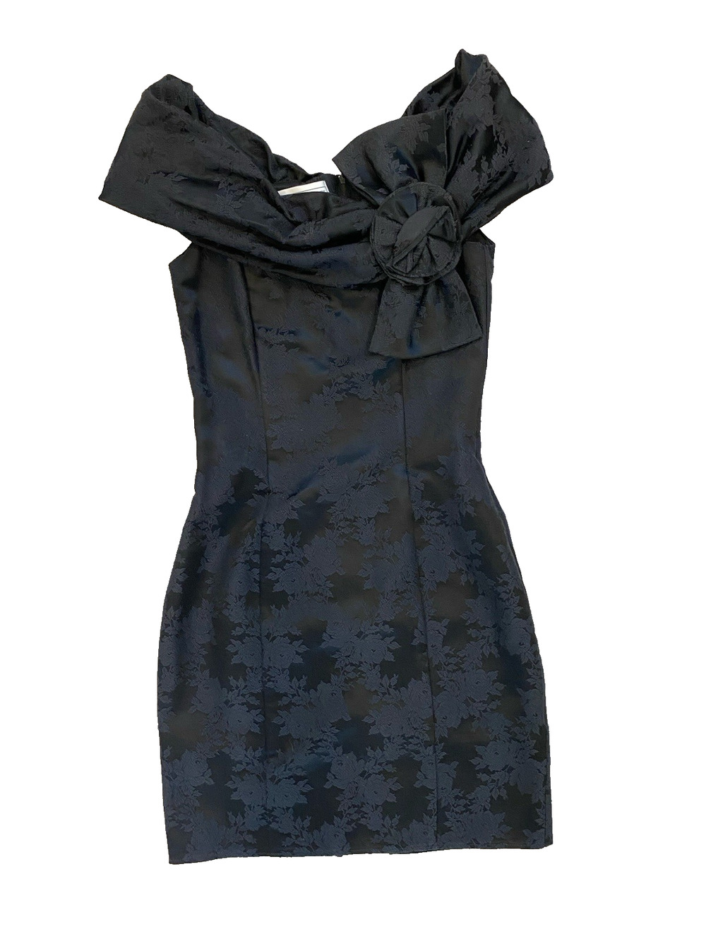 VINTAGE Jessica McClintock Gunne Sax Dress Size 5 Black Formal Cocktail Mini